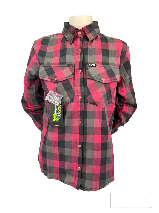 Buffalo Check - Pink / Grey / Black Womens Flannel - Gen 2