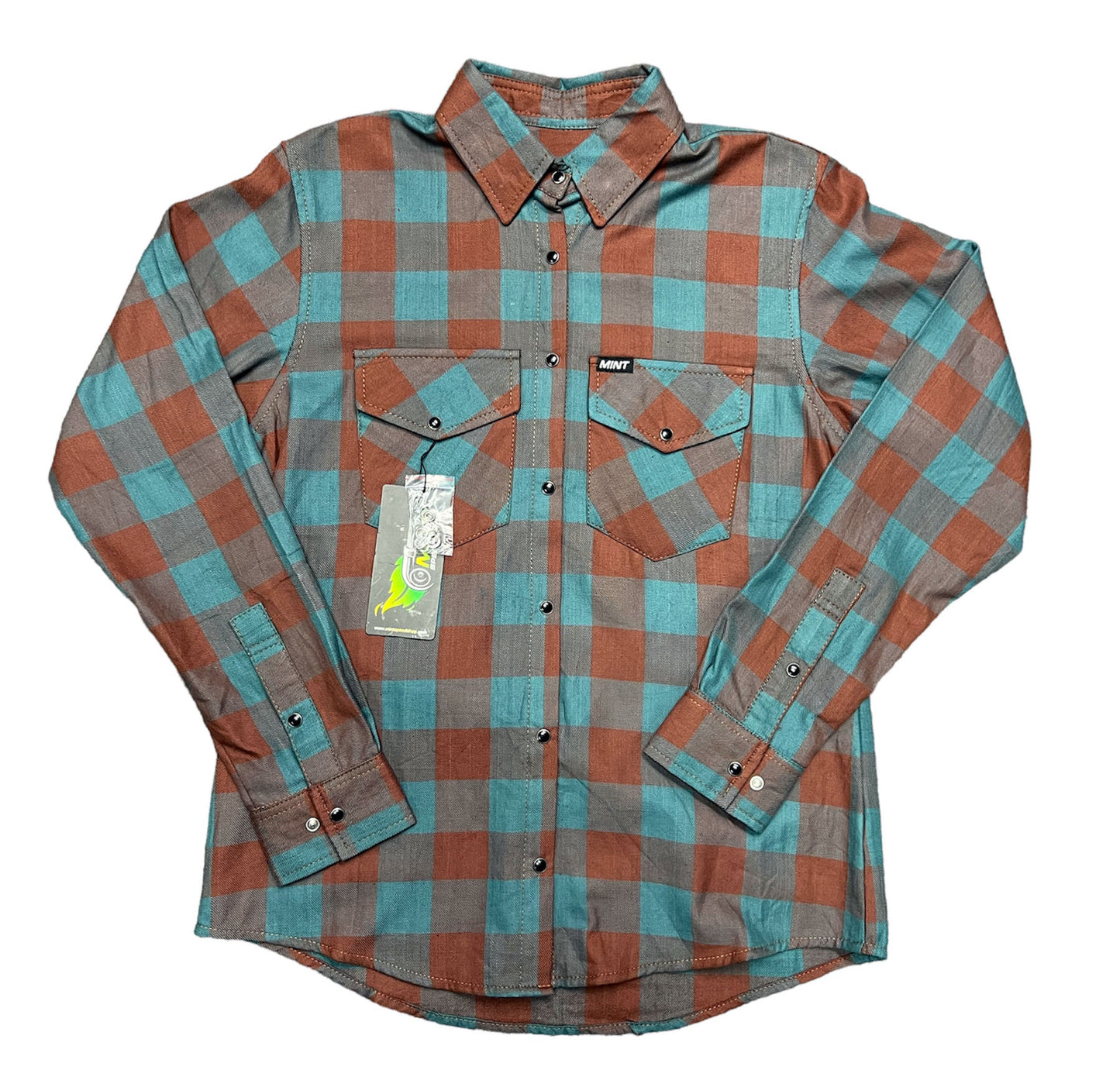 Buffalo Check - Teal & Brown Kids Flannel - Gen 2