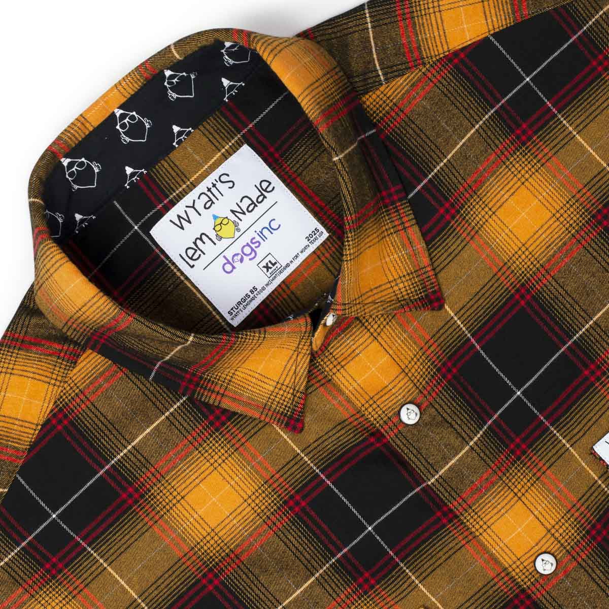 Wyatt's Lemonade 2025 85th Sturgis Edition Flannel for Dogs Inc - Youth