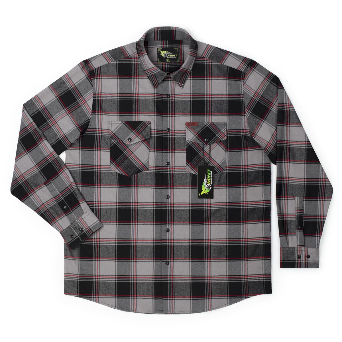 Last Chance Flannel - Grey and Red