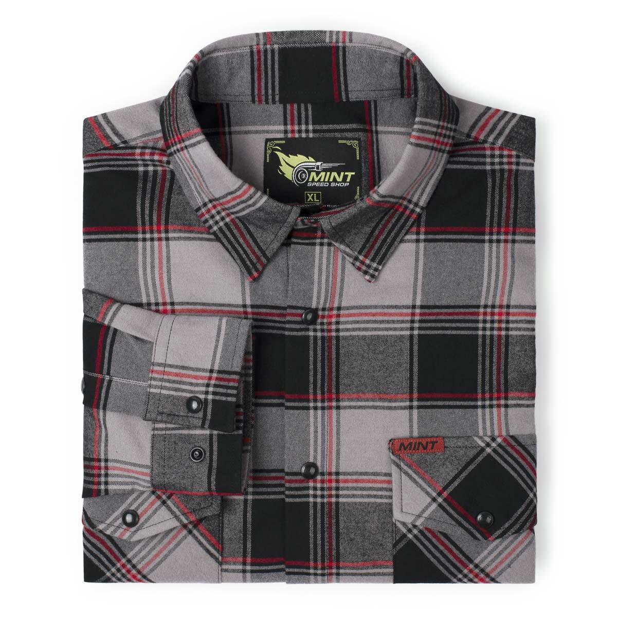 Last Chance Flannel - Grey and Red