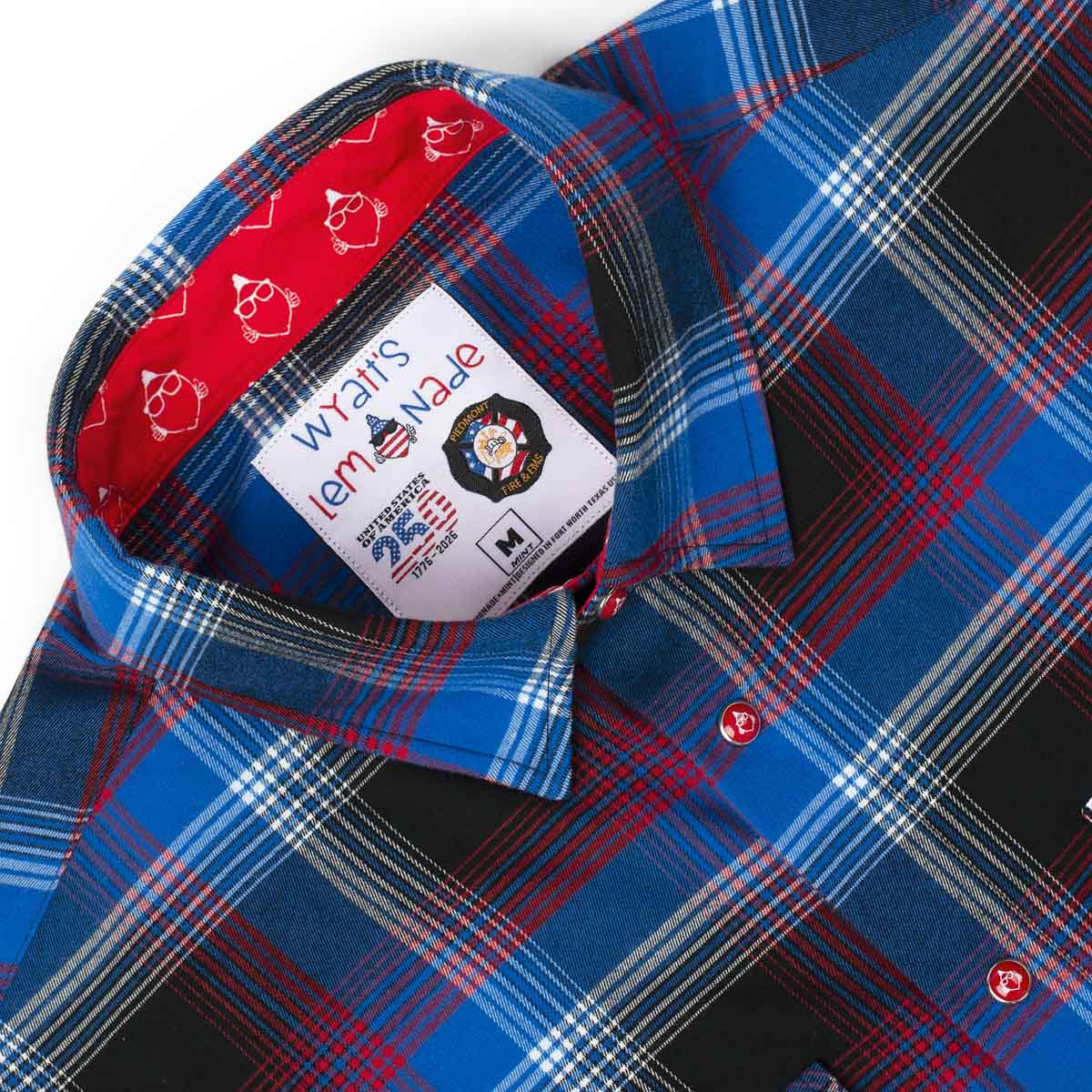 Wyatt's Lemonade 2026 USA250 Edition Flannel for Piedmont Fire & EMS - Youth